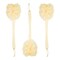 3 Pack Long Handled Loofah Back Scrubber, Exfoliating Body Sponge for Shower, Bath (18 In)